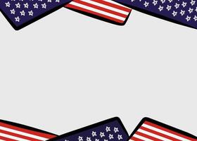 American flag frame design with patriotic red white and blue colors and empty space in the center for text or message vector