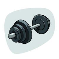 Hand drawn black dumbbell illustration for fitness and gym, training concept, workout posters and gym themed designs vector