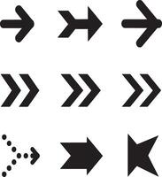 Bold Right Arrow Icon with Rounded Edges and Thick Shaft vector