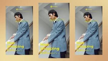 Trendy new clothing collection displayed motion_graphic