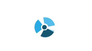 animation Illustration graphic of blue quarter circle diagram. Flat style design. suitable for use for presentations, power point, study, etc. video