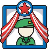 Fram of soldier of Memorial Day. Memorial Day in the United States. vector