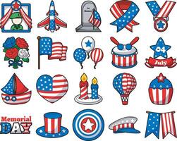 Variation of Memorial Day icon. Memorial Day in the United States. vector