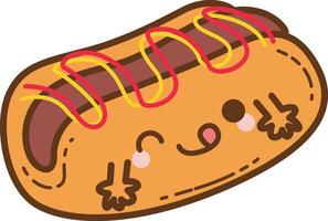 Adobe IllustraIllustration fast food of hot dog.tor Artwork vector
