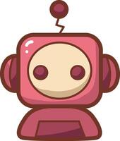 Pink robot icon. Adobe Illustrator Artwork vector