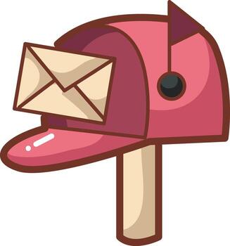 Send the message by mail box. Email and communication icon. vector