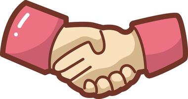Handshake of two hand. Email and communication icon. vector