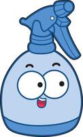 Cute blue spray. Simple cleaning materlials element vector