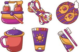 Beverage and rope icon. Illustration of camping equipment. vector
