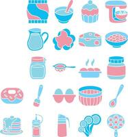 Spoon and pan icon. Baking tools and equipment clip art. vector