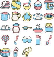 Eggs and honey icon. Baking tools and equipment clip art. vector