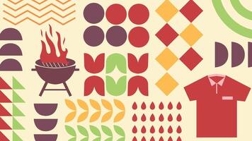 Grill and Polo Shirt Background vector