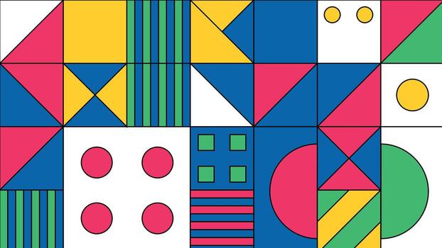 Bright modular grid background vector