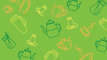 Steaming Tea Icon Background vector