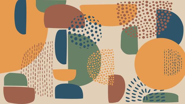 Retro Abstract Geometric Art Background vector