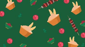 Middle Eastern grill background vector