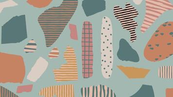Handcrafted abstract collage background vector