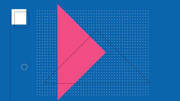 Blue background with abstract pink triangle background vector