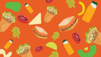 Wrap and sandwich background vector