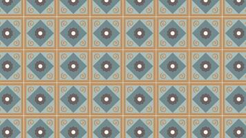 Beige blue daisy tile background vector