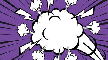 Purple comic explosion background vector