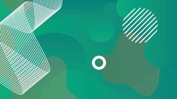 Dual green fluid lines background vector