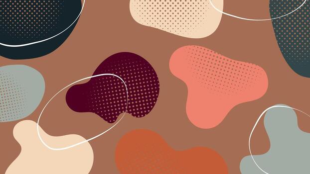 Warm tone blob abstract background vector