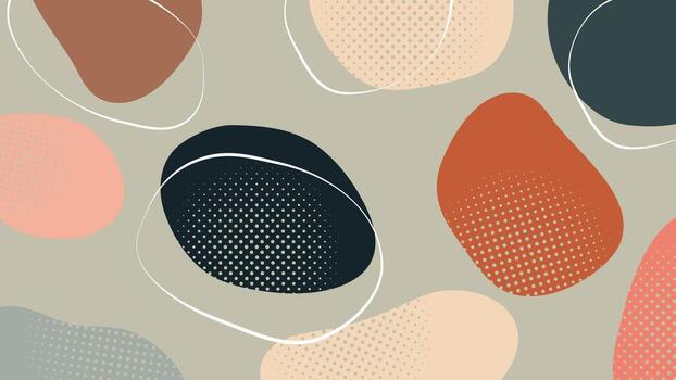 Neutral tone blob background vector