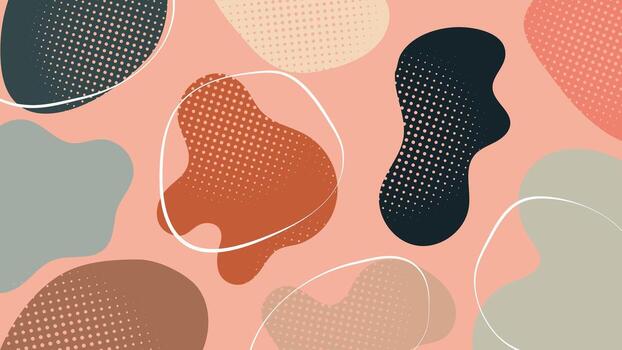 Playful blob halftone background vector