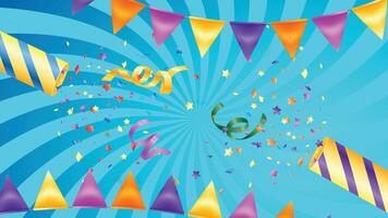 Balloon and bunting party background vector