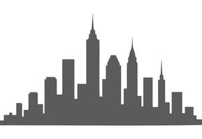 Cityscape silhouette buildings skyscrapers vector