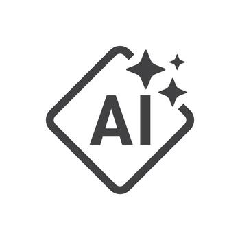 artificial inteligencia generado símbolo. artificial inteligencia icono. vector