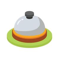 Check out this 2d icon of service bell vector