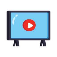 A trendy 2d icon of wall-mounted LCD screen vector