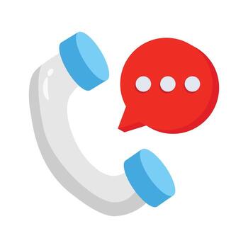 A modern 2d icon of incoming phone call vector