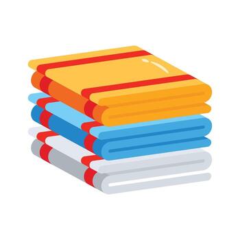 Easy to edit 2d icon of folded towels vector