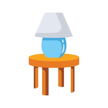 A well crafted 2d icon of table lamp vector