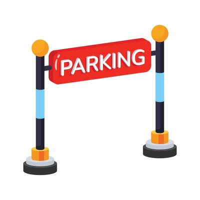 Check out this 2d icon of parking signboard