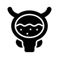 Ready to use glyph icon of urinary bladder organ vector