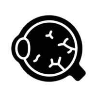 An editable glyph icon of human retina vector