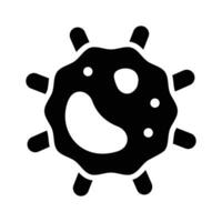 Visually engaging glyph icon of virus microbe structure vector