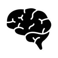 An editable glyph icon of brainstem nervous system vector