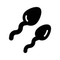 Visually appealing glyph icon of male sperms vector