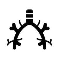 Grab this glyph icon of bronchus system vector