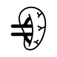 Premium glyph icon of internal human spleen organ. vector