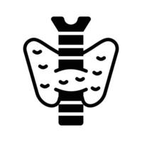 A captivating glyph icon of thyroid gland. vector