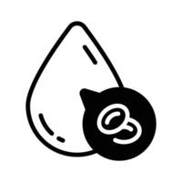Modern glyph icon of blood cells circulation flow. vector
