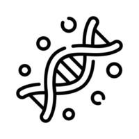 Grab this linear icon of dna molecular strand vector
