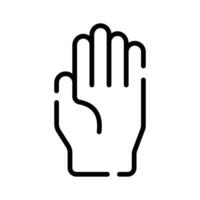 Premium linear icon of human palm, easy to edit vector