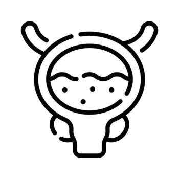 Ready to use linear icon of urinary bladder organ vector